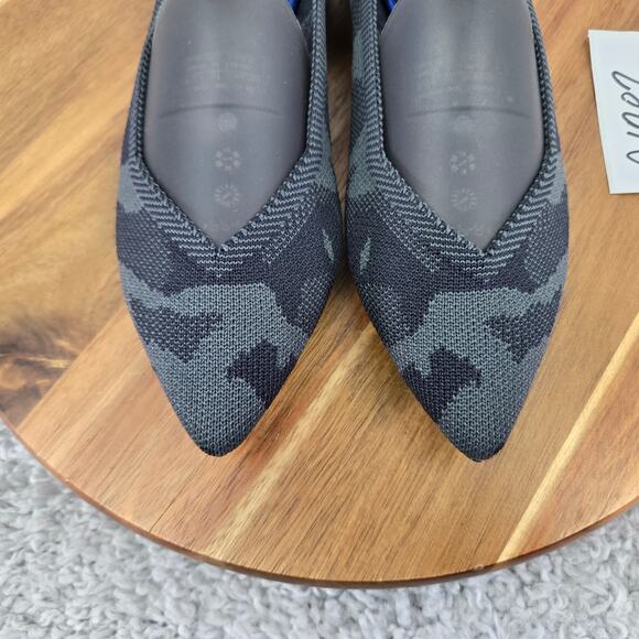 Rothy's Retired The Point Dark Camo Gray Casual Lifestyle Daily Flats Womens 6.5 - Picture 6 of 12